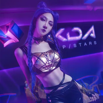 

League of Legends KDA Kaisa Daughter of the Void costumes Cosplay Party Halloween Animation Adult role play Costumes Full set