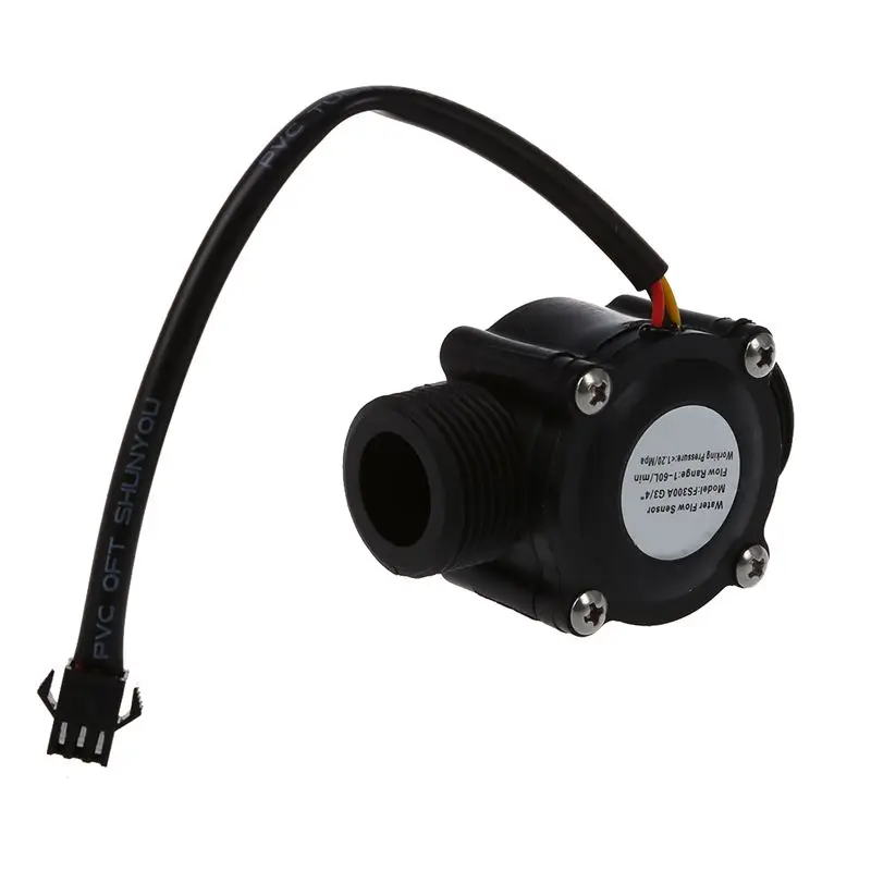 

1-60L/Min DC 5-24V Hall Effect Water Flow Sensor Counter Meter FS300A