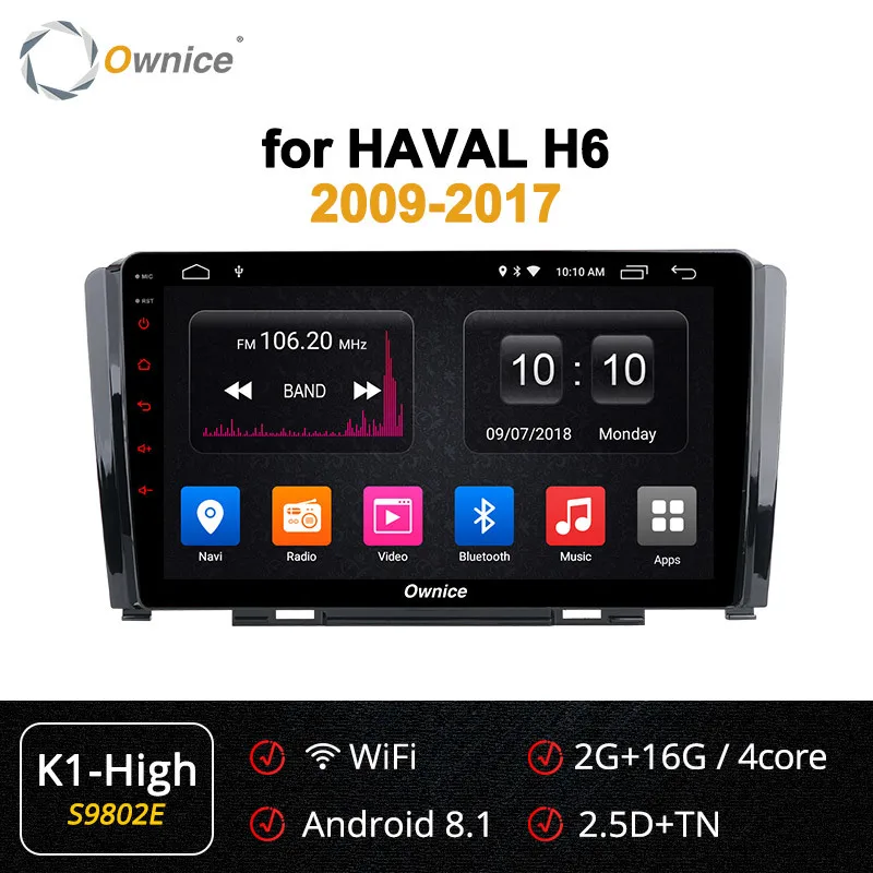 Sale Ownice K1 K2 K3 Octa Core Car DVD Player Android 9.0 For Great Wall Hover Haval H6 2G RAM+32G Flash Radio GPS Navigation 4G LTE 42