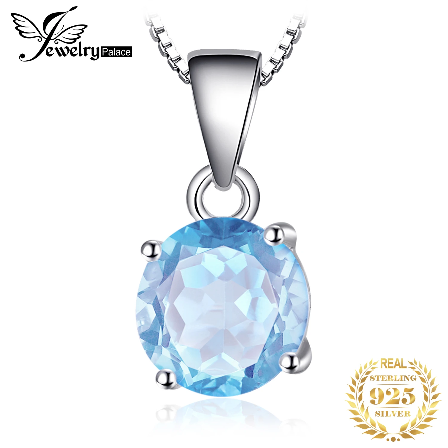 Trillion 2.2Ct Natural Sky Blue Topaz 925 Sterling Silver Pendants For Women Fashion Jewelry Without A Chain 