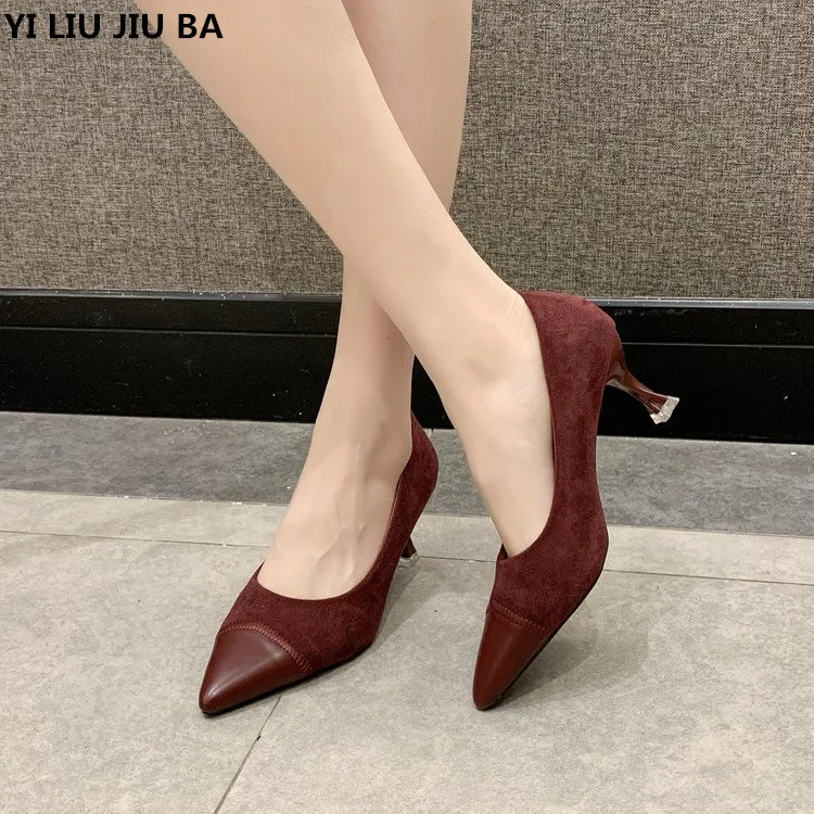 

2019 New Women Pumps autumn Fashion Sexy Pointed Toe Wedding Party Shoes Woman High Heels Zapatillas Mujer Lady women Shoes V026