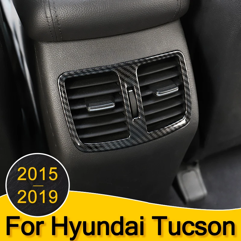 Fit For Hyundai Tucson 2019-2021 ABS Silver Instrument L/&R Air Outlet Vent Trim