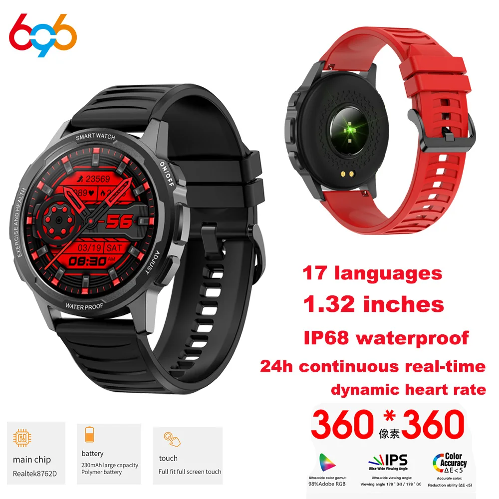 Смарт-часы L15 1 32 дюйма 360*360 пикселей 24 часа IP68 | Электроника