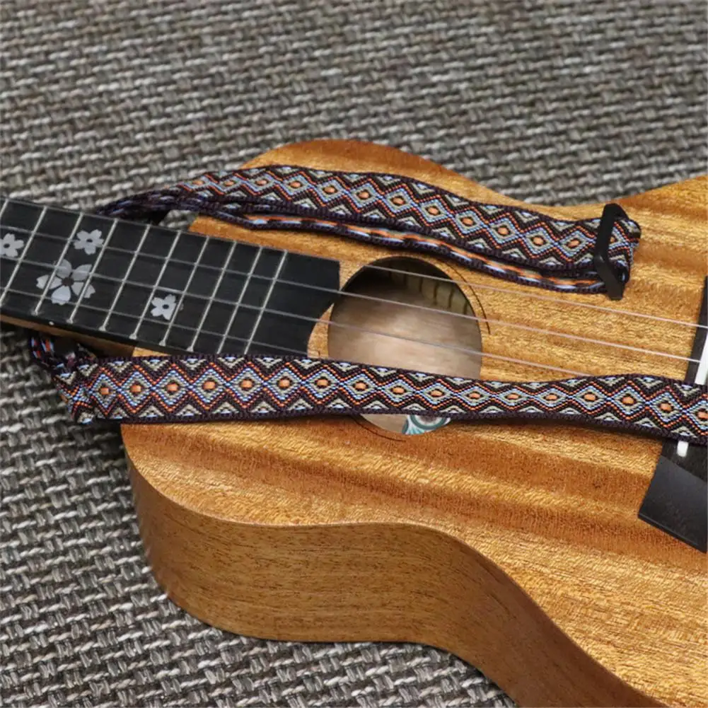 

Adjustable Cotton National Style Length Universal Sling with Hook Ukulele Belt Guitar Strap Music Guitar Accessories