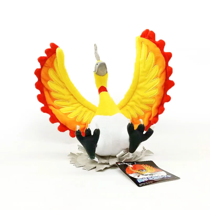 TAKARA TOMY Anime Pokemon Toy Ho-Oh Plush Animal Soft Stuffed Figure Doll Great Birthday Christmas Gift for Kids