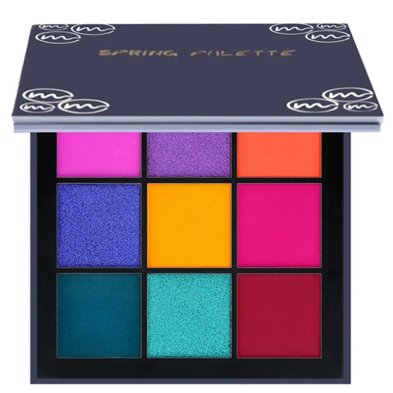 ABVP 9 Colors Eye Shadow Long-Lasting Waterproof Palette Matte Shimmer Glitter Shadow Of Eye Shadow Palette Blush Makeup