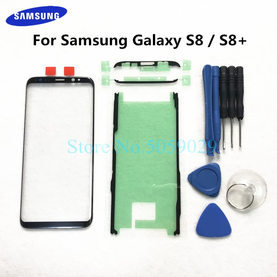 

Replacement External Glass for Samsung Galaxy S8 Plus S8+ G955 S8 G950 LCD Display Touch Screen Front Outer Glass Lens +Tools