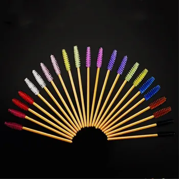 

100 pcs Disposable brow Eyelash Brush Eye Lashes Curler Comb Eyebrow Brushes Long Rod Can Be Bent on Makeup Natural Eyelash Comb