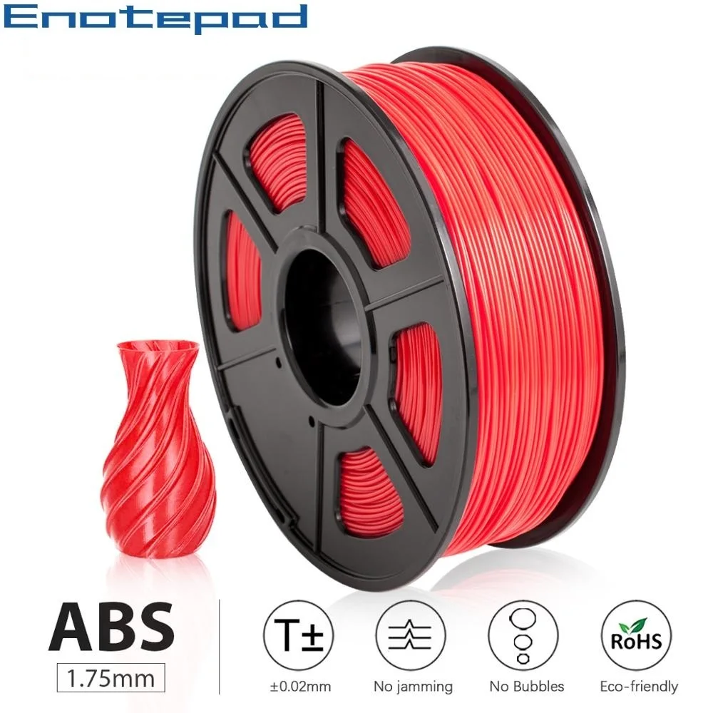 

1kg1.75mm Plastic Spools 3D Printer Filament Enotepad 3D Material ABS Filament Manufacturer Full Colors With Vacuum Packaging