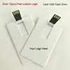 Lecteur Flash de carte de crédit USB 4 go 8 go 16 go 32 go, 10 pièces avec logo gratuit, clé USB personnalisable, clé créative de qualité supérieure ► Photo 1/6