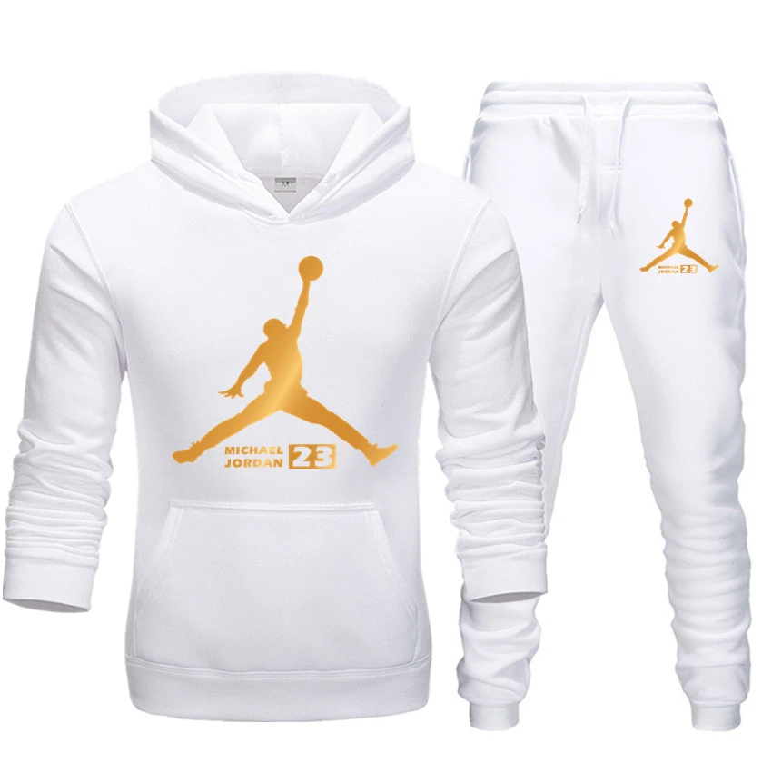 

JORDAN Autumn winter 23 Hot Sale Men's Sets Hoodie+pants Two Pieces Sets Casual Tracksuit Male Sportswear Fitness trouser