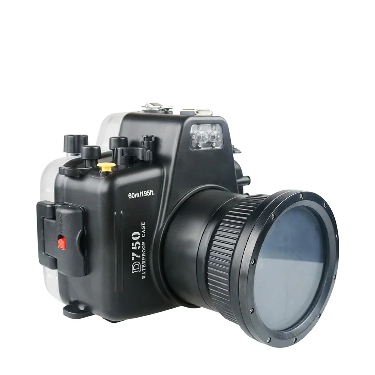For Nikon D750 Водонепроницаемый чехол для камеры Nikon D750 D800 D810 105 мм объектив подводный корпус 60 м/195ft камера сумка 1 шт - Цвет: For Nikon D750