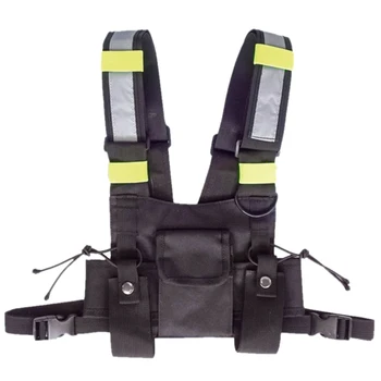 

Walkie Talkie Vest Fluorescent Vest Storage Bag Chest Bag