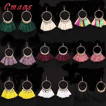 

Boho Handmade Long Earrings For Women Bohemian Style Statement Retro Tassel Earring Female Jewelry Bridal Fringed Earinngs Gifts