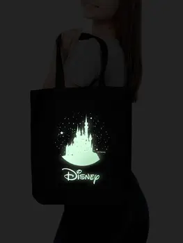 

Canvas Bag Magic Castle Disney, black unisex, Disney glows in the dark