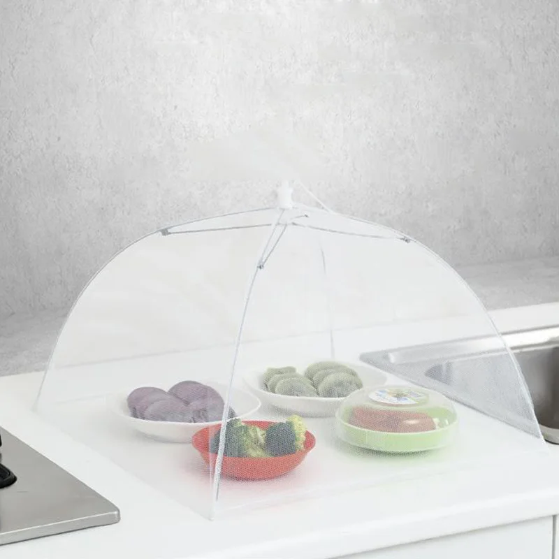 

Reusable and Collapsible Food Covers Tent 17 inches Pop-up Mesh Screen Food Cover Mesh For Keeping Out Flies Mosquitoes