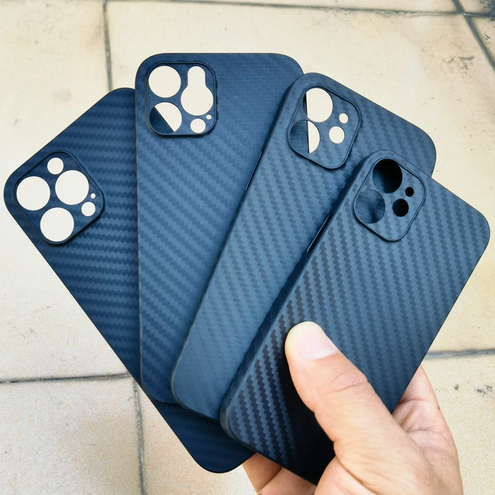 Ультратонкий матовый пластиковый чехол из углеродного волокна для iPhone 13 12 Pro Max mini