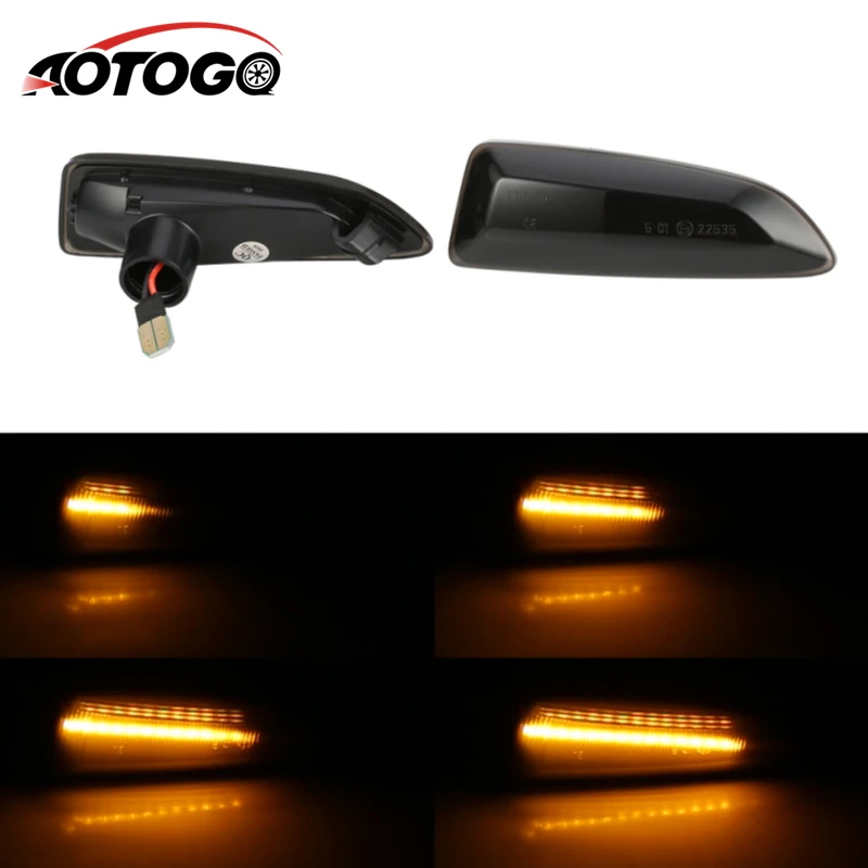 

2PCS Dynamic LED Side Marker Lights 12V Flowing Turn Signal Light Side Repeater Lamp Panel Lamp for Opel for Vauxhall Astra J K