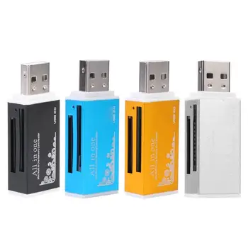 

USB2.0 4 in 1 Aluminium Alloy Multi Card Reader for MS/TF/Micro MS/M2 Card