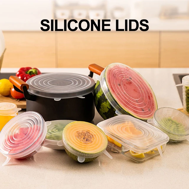 Riutilizzabile In Silicone Stretch coperchi forno a microonde cibo pentole  Bowl Pot vaso conserviera Coperchio della tazza della copertura Universale  copre Accessori Per la Cucina - AliExpress