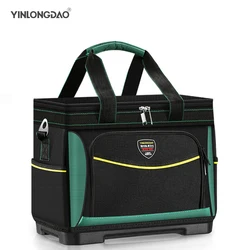 Bolsa de herramientas portátil para electricista, bolsa de herramientas gruesa de lona multifunción, instalación de reparación, bolsillo de trabajo