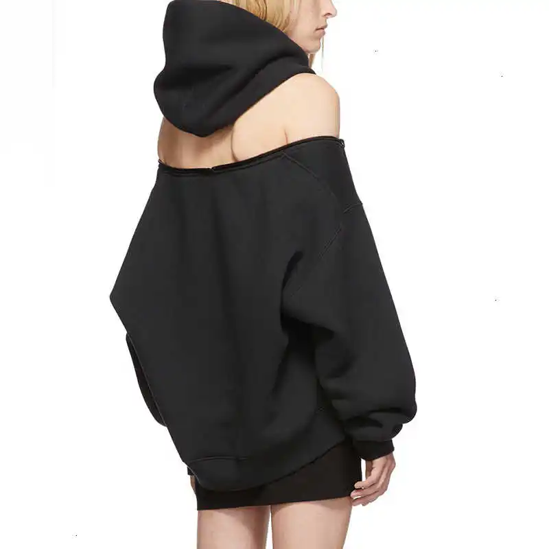 Hoodies For Female Casual Women's Sweatshirts Hooded Long Sleeve Backless  Off Shoulder Autumn Fashion Clothing - AliExpress