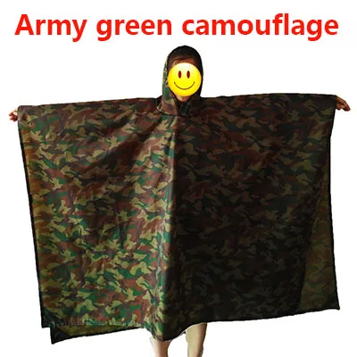 Army Camo Многофункциональный водонепроницаемый дождевик непромокаемая одежда для пеших прогулок с капюшоном плащ куртка рюкзак дождевик пляжный тент Кемпинг коврик для пикника - Цвет: Army Camo