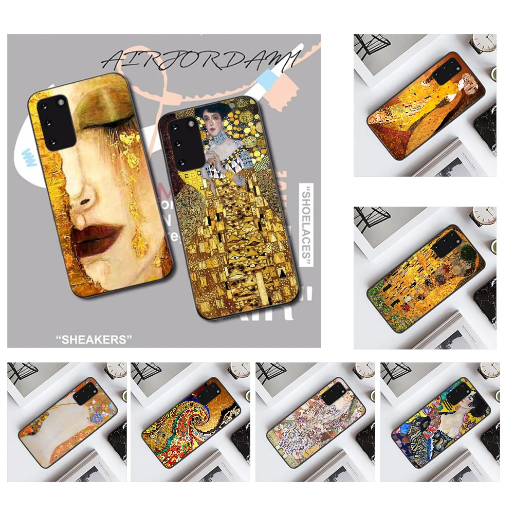 NBDRUICAI Kiss Gustav Klimt черный ТПУ мягкий резиновый чехол для телефона Samsung S20 plus Ultra S6 S7 edge