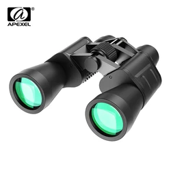 APEXEL 10-30x50 Powerful Binoculars BAK4 Long Range Pocket Spotting Zooming Telescope Eyeglass For Hunting Camping Tourism