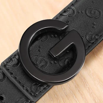 

3.3cm G Buckle Men Belt Genuine Leather Designer Belts for Men Fashion Printed Casual Male Belt Strap For Jean
