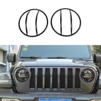 

Car Front Headlight Decorative Guard Protector Cover Frame Trim for Jeep Wrangler JL 2018 2019 Car Accessories