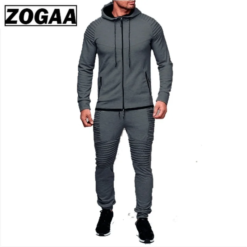 ZOGGA/Модная куртка + брюки спортивная одежда для мужчин спортивный костюм