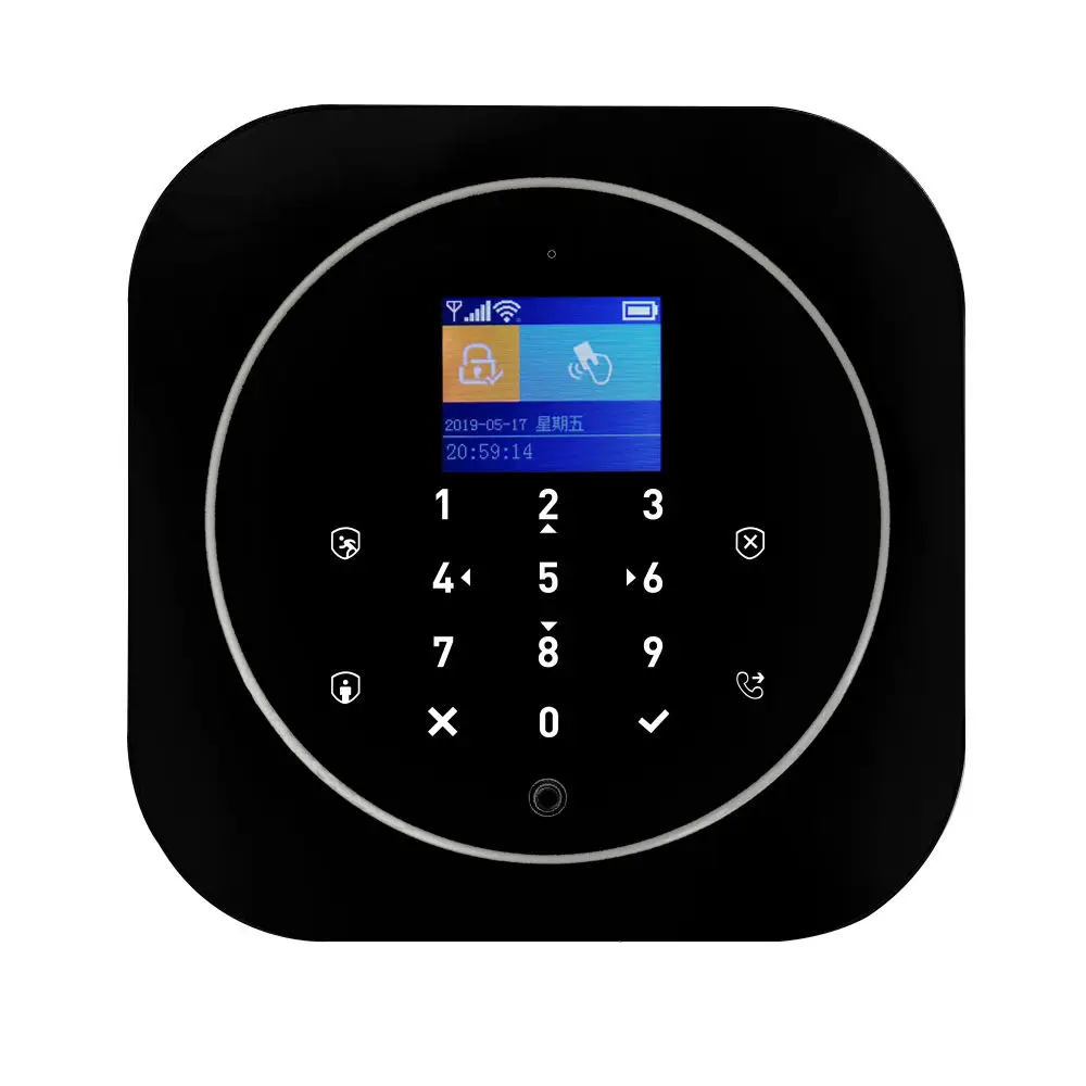 1.8 inch WIFI Tuya Smart GSM Home Alarm System Kit Wireless House Security With App Control Google Home Alexa