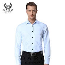Новинка, мужская рубашка, весенняя, длинный рукав, диагональная, чистый цвет, белая, тонкая, деловая, Camisa Social DR849