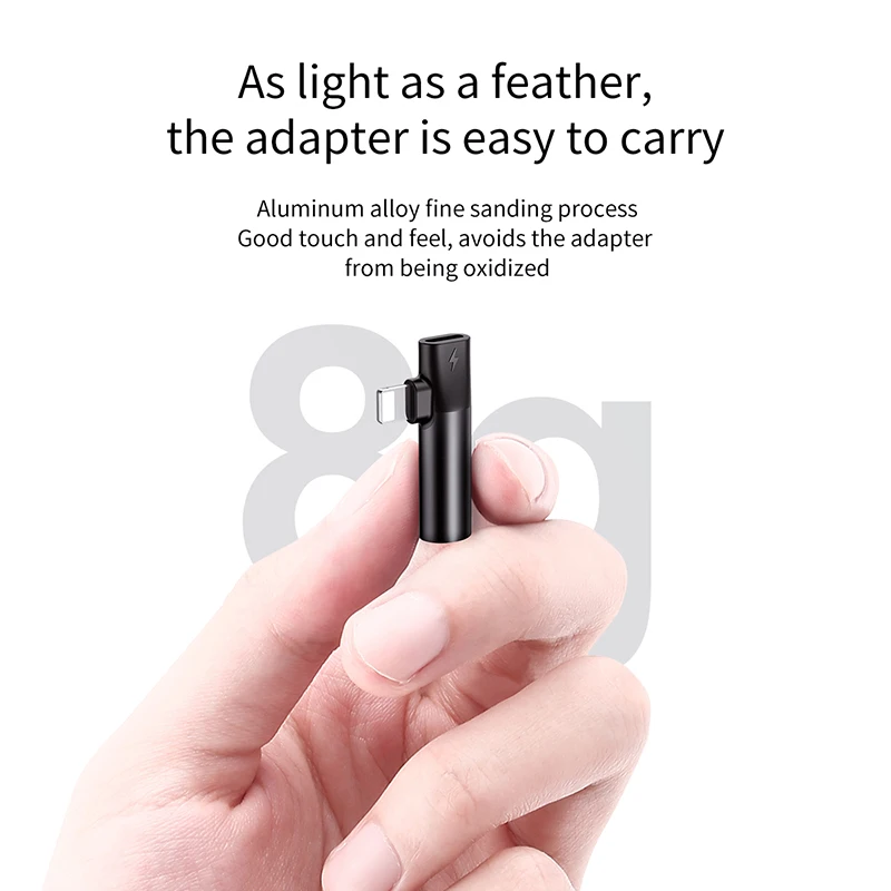 Baseus 2 в 1 для Apple Lightning до 3,5 мм адаптер для наушников аудио Зарядка конвертер для iPhone xs max xr 8 7 6s plus 11 5