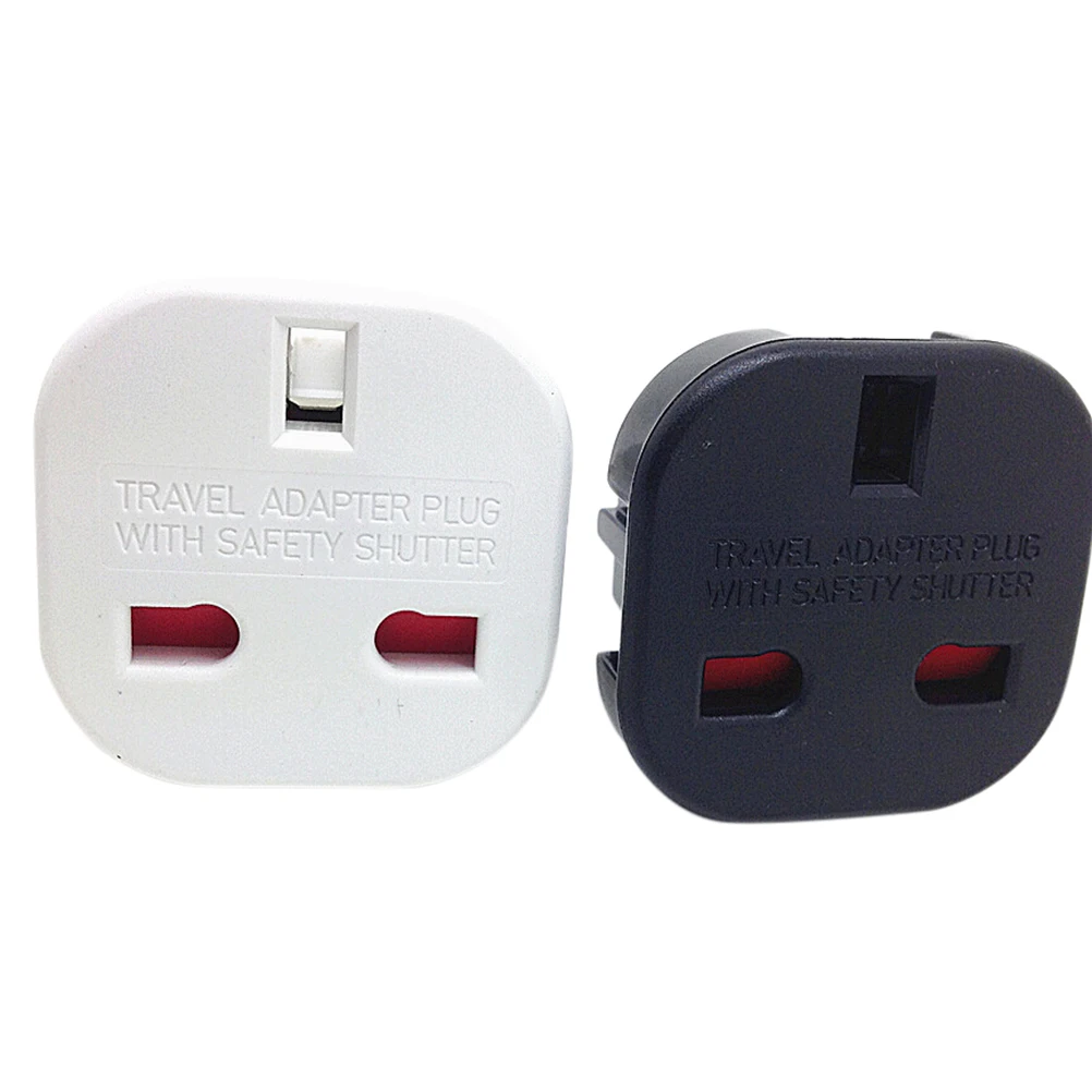 Black/ White Travel UK to EU Euro Plug AC Power Charger Adapter Converter Socket Black Power Plug Adaptor Connector