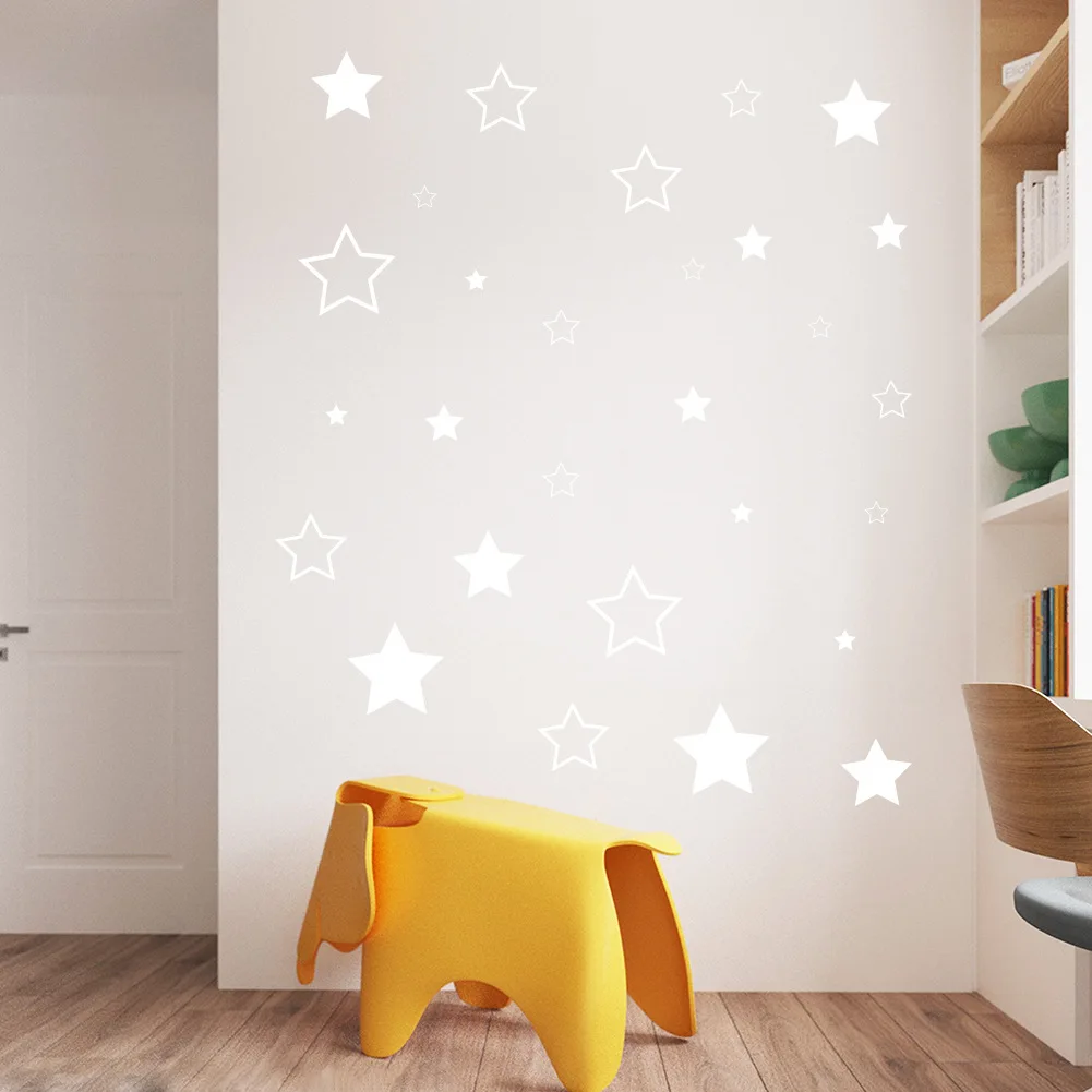 Милые звезды стикер на стену домашний декор для детей детские дети мобильное украшение для комнаты детские наклейки на стену DIY настенные наклейки