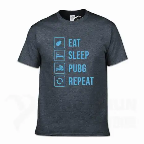 Забавная футболка с надписью «Eat Sleep PUBG Repeat Battle Game», 16 цветов, хлопковая футболка с короткими рукавами, новая модная футболка уличная одежда унисекс