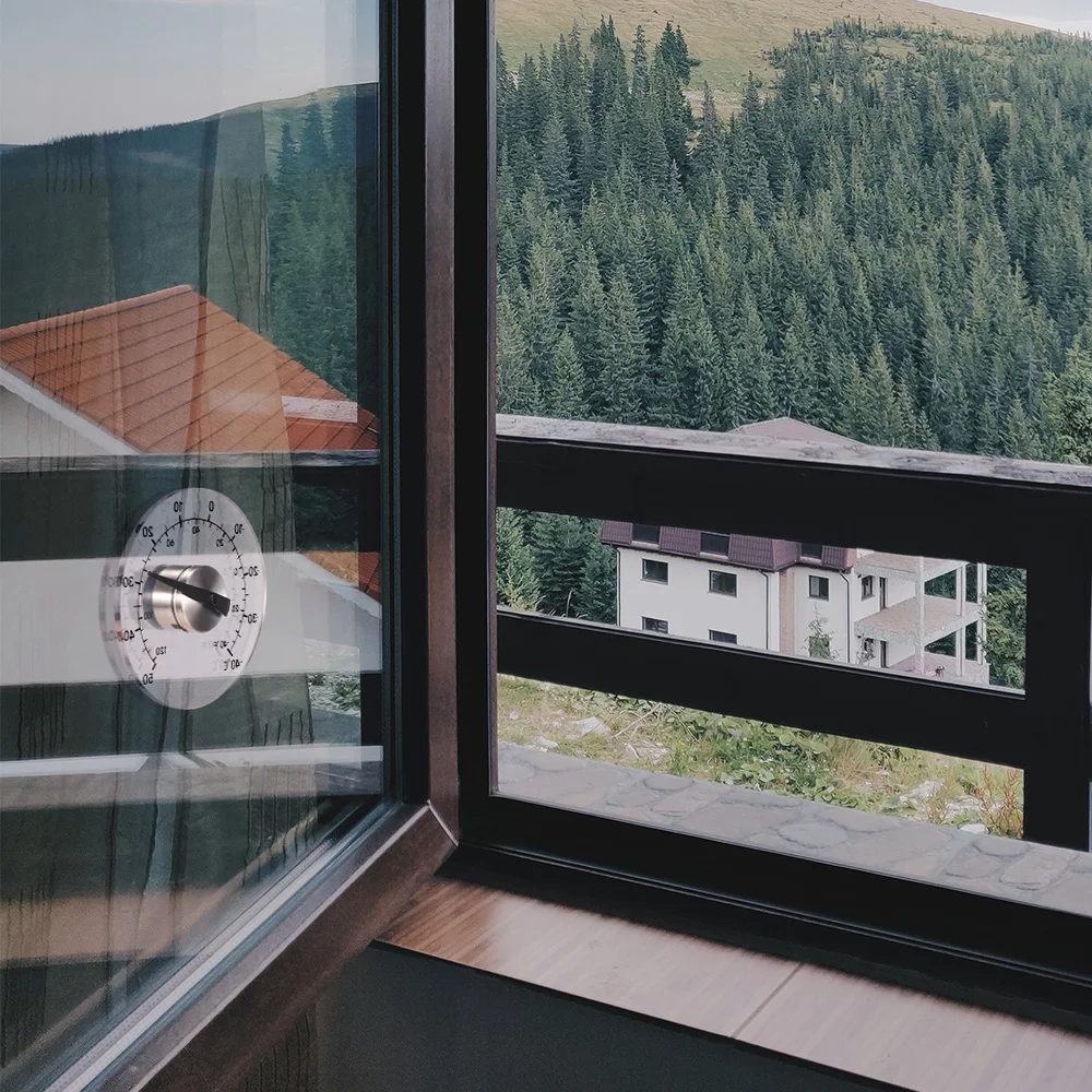 Напольный бытовой Аналоговый термометр Цельсия прозрачный измеритель контроля температуры стекло прилипающее стекло
