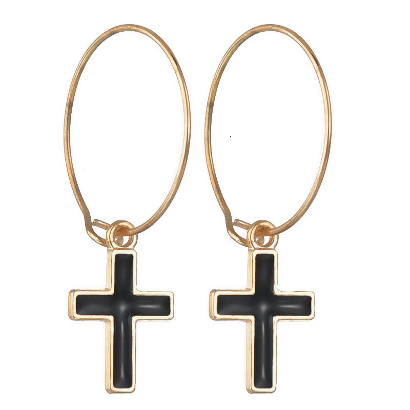 

Korean New Crystal Rhinestone Gold Drop Earrings Conch Shell Cross Stars Moon Earring For Women Statement Jewelry Birthday Gifts