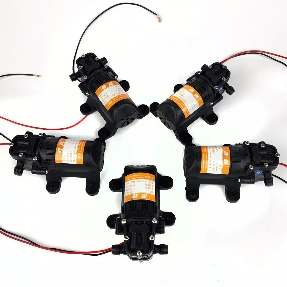 70PSI 3.5L/min DC 12 V прочный черный мембранный Водяной распылитель высокого давления для автомойки 12 V сельскохозяйственный Электрический водяной насос