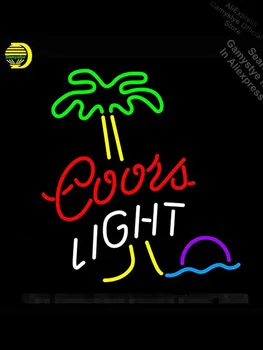 

Neon Sign for Coors Light Palm Tree Neon Bulbs sign handcraft Glass Flashlights Neon Lights Neon Signs enseigne lumineuse Atarii