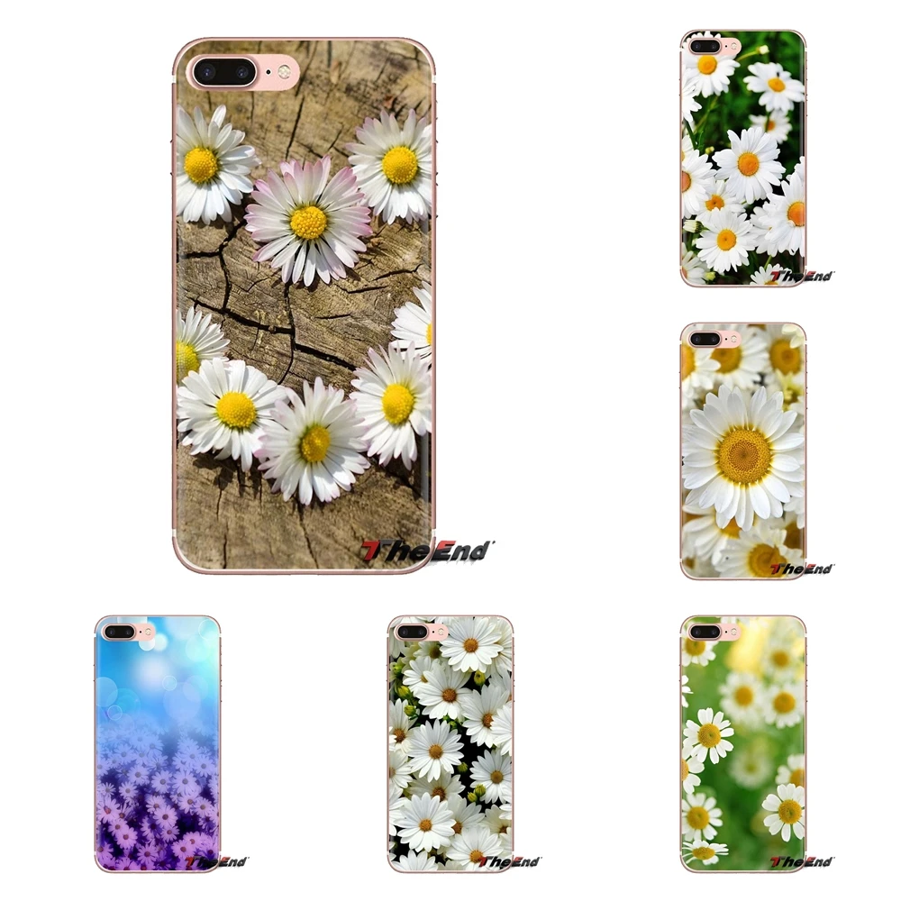 sweet Daisy flower For Samsung Galaxy S3 S4 S5 Mini S6 S7 Edge S8 S9 S10 Plus Note 3 4 5 8 9 Transparent Soft Shell Covers |