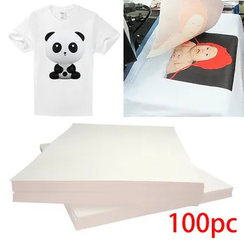 

100pcs T-Shirt Printing On Thermal Transfer Paper Light Fabric Fabric Process