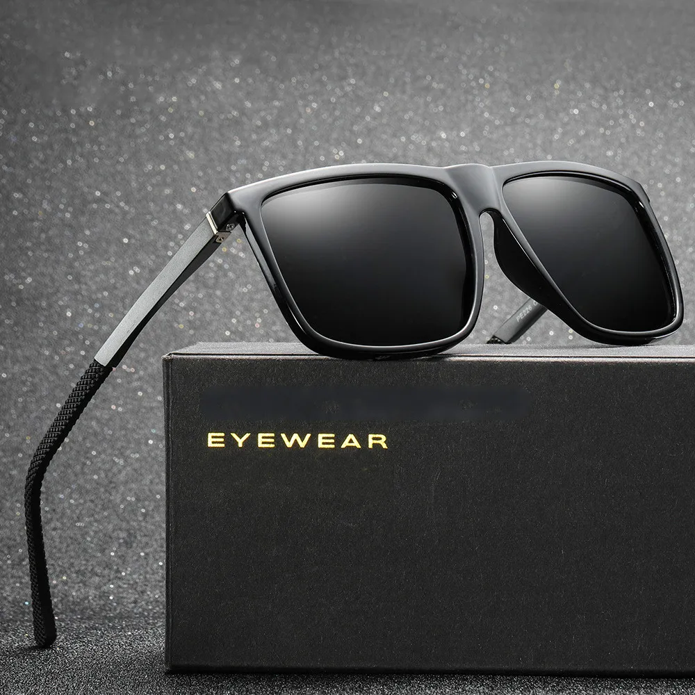 Мужские классические солнцезащитные очки Gafas с квадратной оправой аксессуары