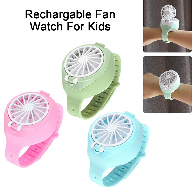 Mini Fan Third Gear Electric Mini Watch Simple Fan USB Foldable Fashion Pocket