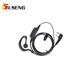 LSENG – talkie walkie à 2 broches avec Microphone PTT, pour la sécurité Radio, oreillettes, casque pour Baofeng UV5R 