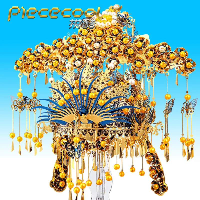 

Piececool Assembled Sedan Chair 3D Model Metal Phoenix Coronet Jigsaw Puzzle DIY Mainland China Birthday Gift 14-Year-Old