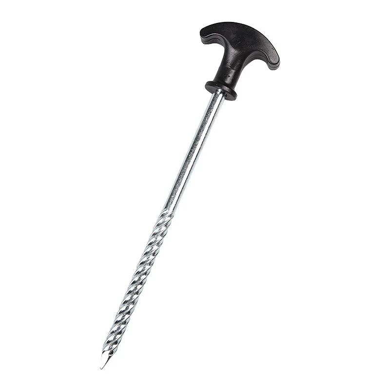 

Steel Tent Pegs Hooks Screw Outdoor 20cm Hiking Camping Stakes Nails Plastic Heavy Duty Awning