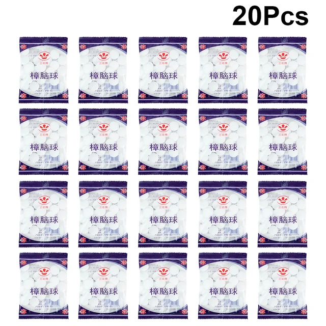 20 Csomag Háztartási Lepkék Penészálló Tabletták Rovarriasztó Golyók Fiókok Tárolódobozok Szekrények Otthoni Szekrény